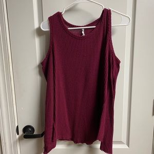 Off Shoulder Maroon Top